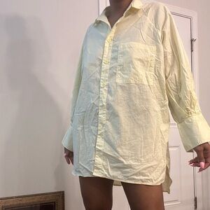 Yellow Button-Up Shirt